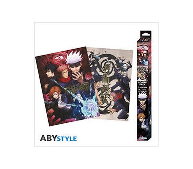 Poster Set 2 Chibi Jujutsu Kaisen : Group and school (52x38)