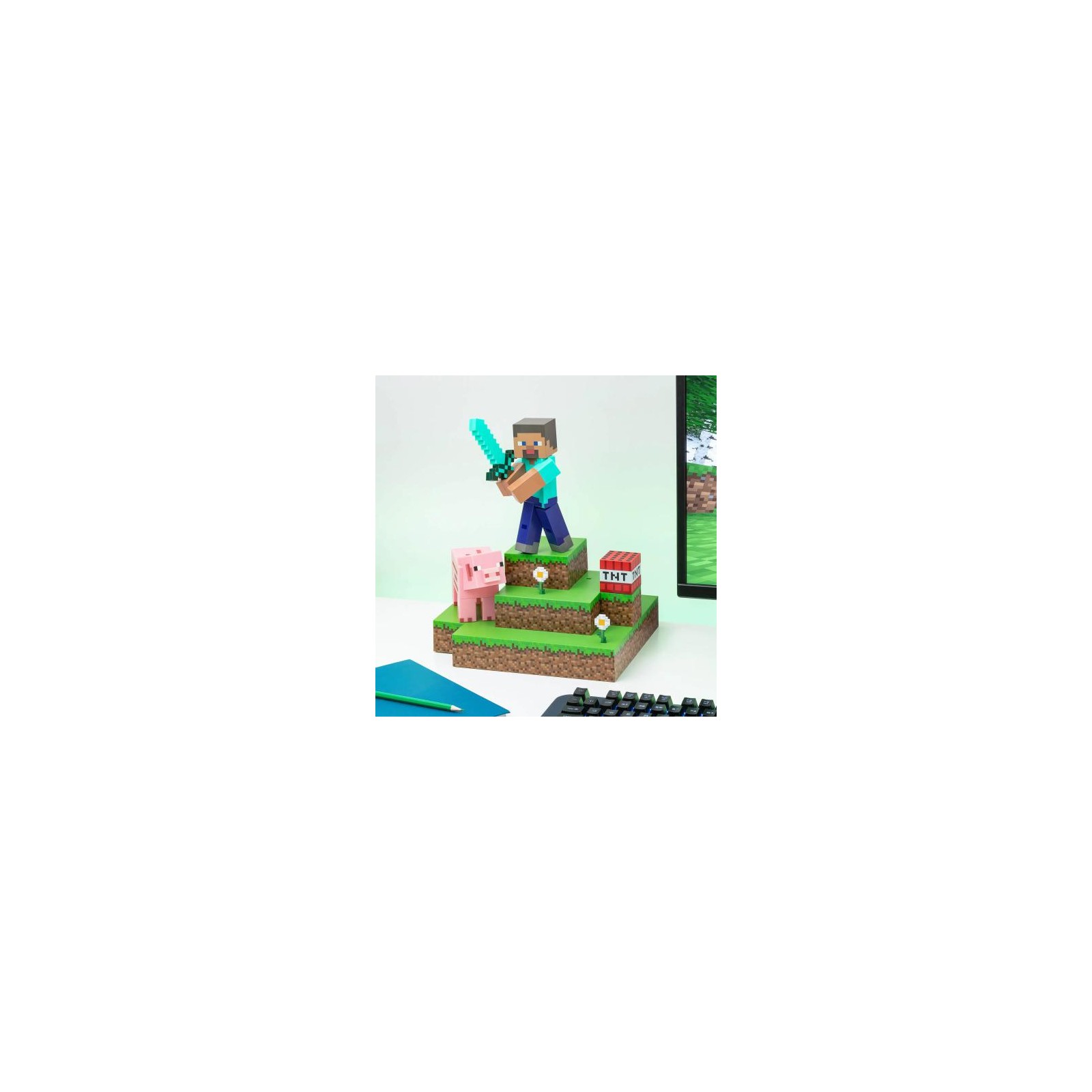 Lampada Minecraft : Steve Diorama Figural Light (gt5)