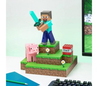 Lampada Minecraft : Steve Diorama Figural Light (gt5)