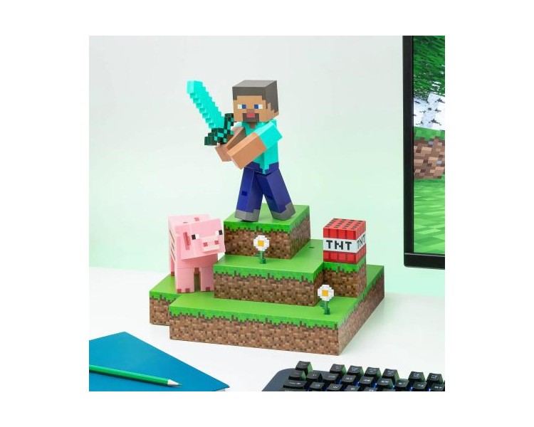 Lampada Minecraft : Steve Diorama Figural Light (gt5)