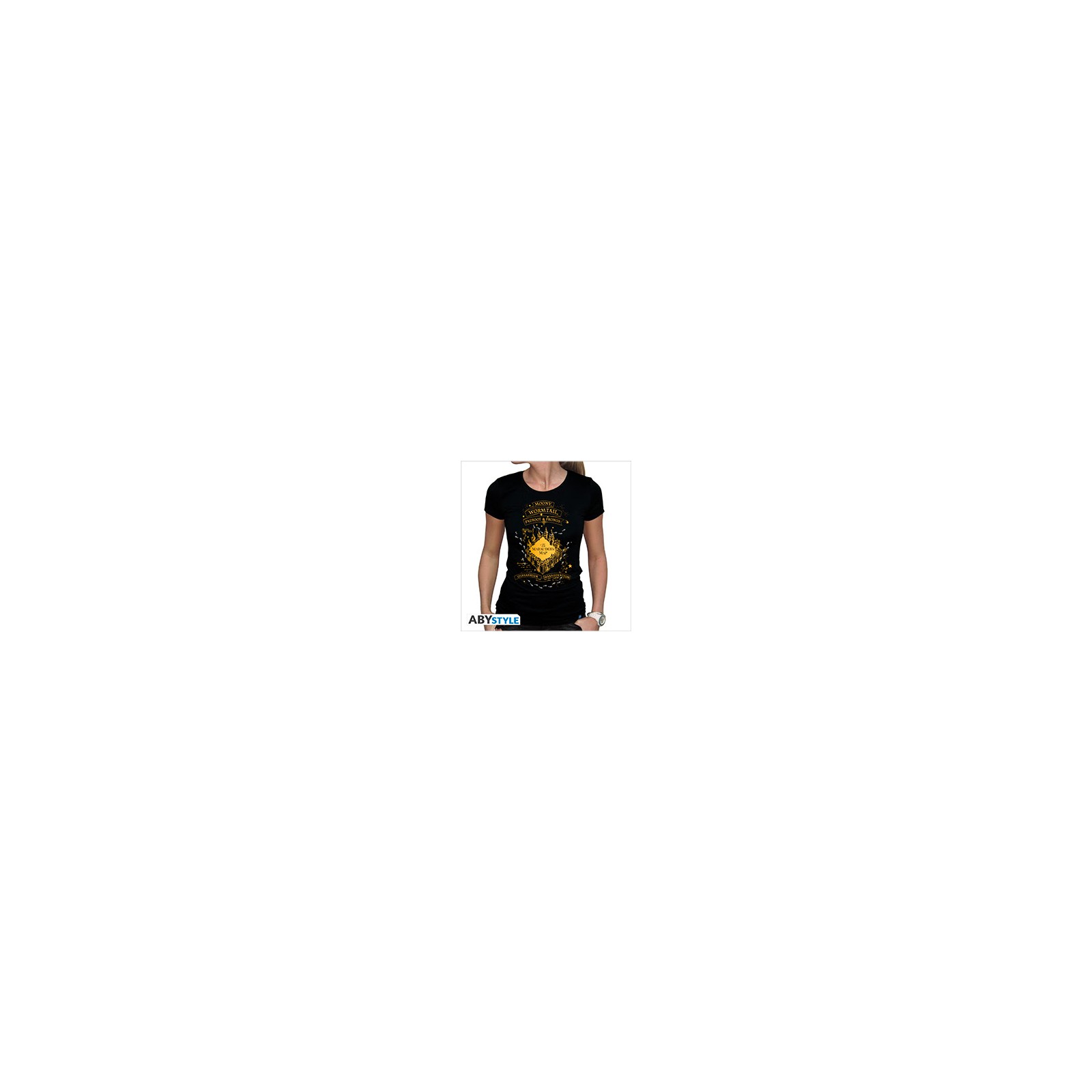 T-Shirt Harry Potter The Marauders Black Basic Woman (XS)