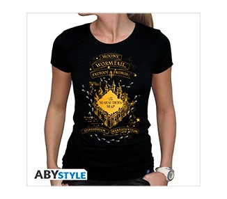 T-Shirt Harry Potter The Marauders Black Basic Woman (XS)