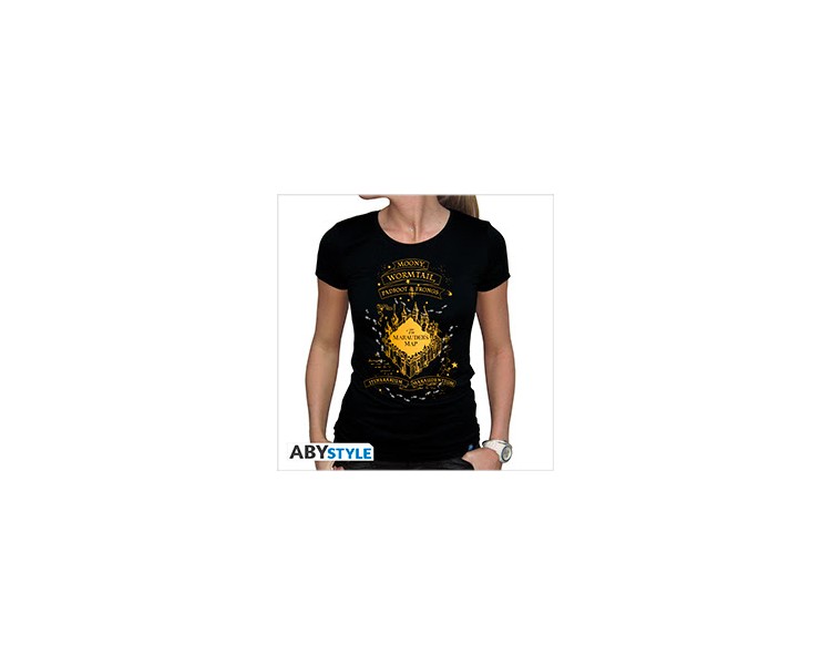 T-Shirt Harry Potter The Marauders Black Basic Woman (XS)