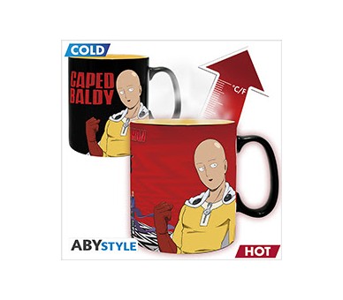 One Punch Man Tazza 460ml Heat Change Saitama & Garou