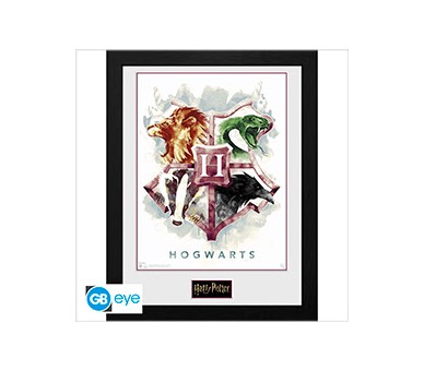 Framed Print Harry Potter : Hogwarts Water Colour