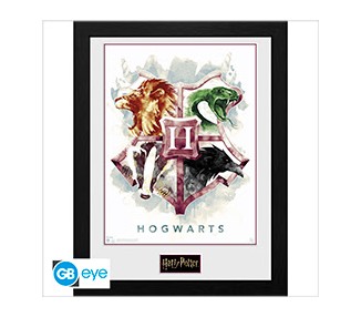 Framed Print Harry Potter : Hogwarts Water Colour