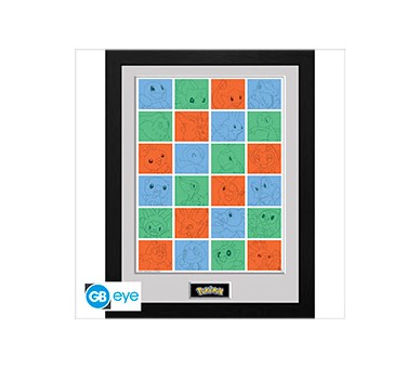 Framed Print Pokemon : First Partner Grid