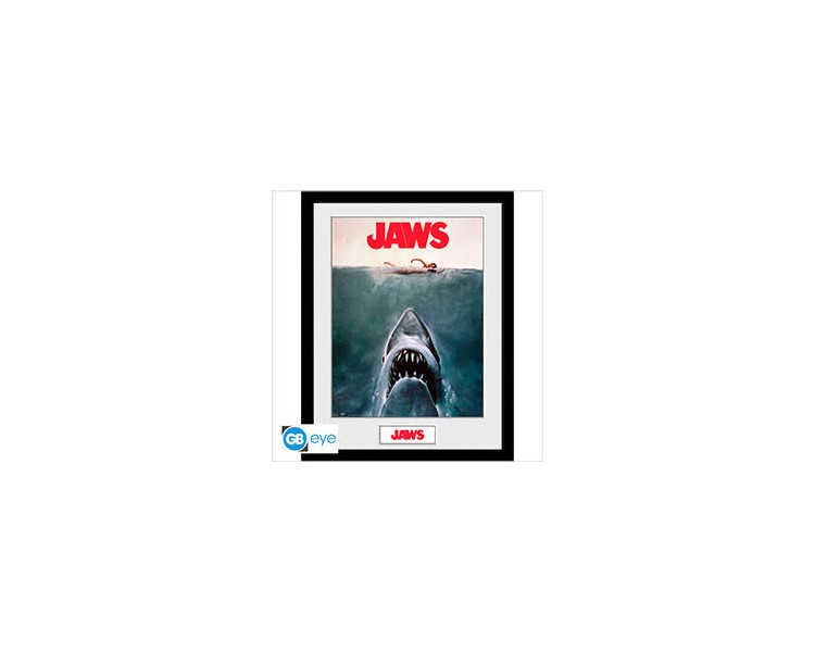 Jaws Lo Squalo Framed Print : Key Art