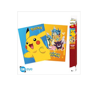 Pokemon Set 2 Chibi Posters Colourful Characters (52x38)