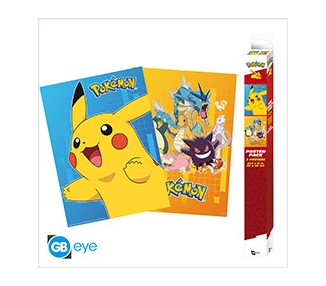 Pokemon Set 2 Chibi Posters Colourful Characters (52x38)