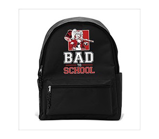 DC Comics Backpack Zaino Harley Quinn - BAD TO SCHOOL