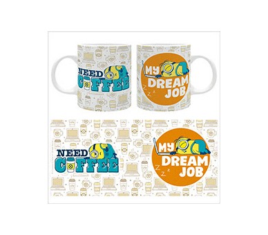 Minions Tazza 320ml Subli Happy Mix My Dream Job