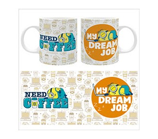 Minions Tazza 320ml Subli Happy Mix My Dream Job