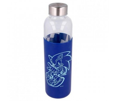 Sonic the Hedehog Bottiglia di vetro + cover silicone 585 ml