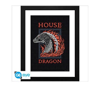 House of the Dragon Framed Print Cornice Red Dragon