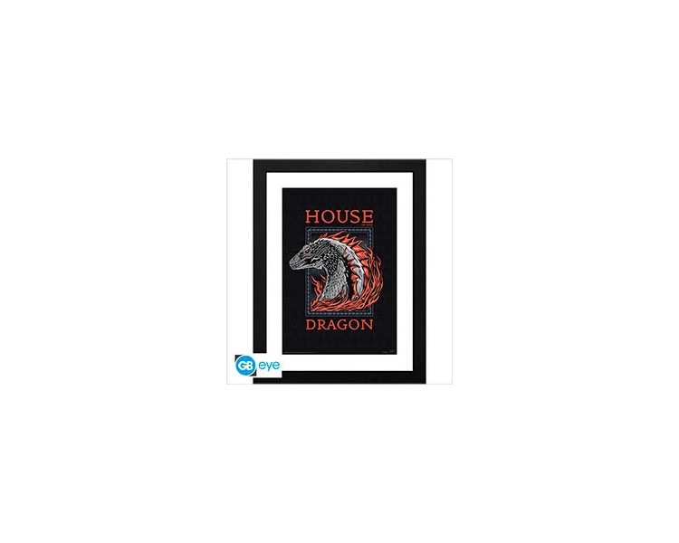 House of the Dragon Framed Print Cornice Red Dragon