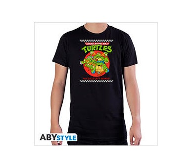 TMNT T-Shirt (XS) Pizza Group Nera Uomo