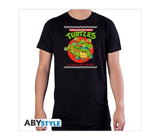 TMNT T-Shirt (XS) Pizza Group Nera Uomo