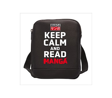 Asian Art Messenger Bag : Keep Calm Read Manga