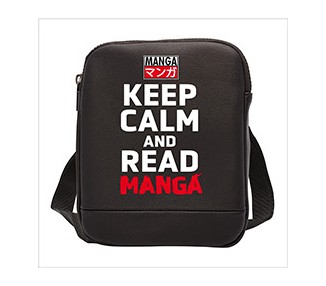 Asian Art Messenger Bag : Keep Calm Read Manga