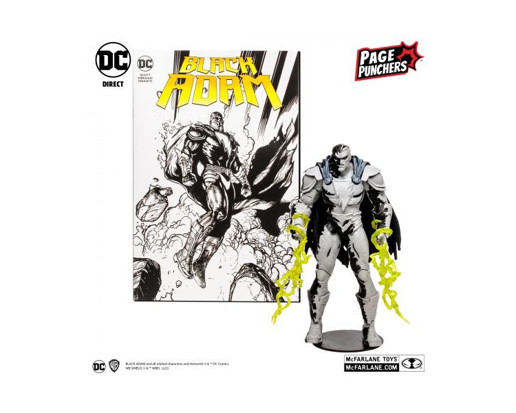 AF DC Multiverse Page Punchers Black Adam Line Art VRT 17cm