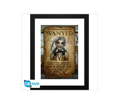 League of Legends Framed Print Jinx Wanted (30x40)