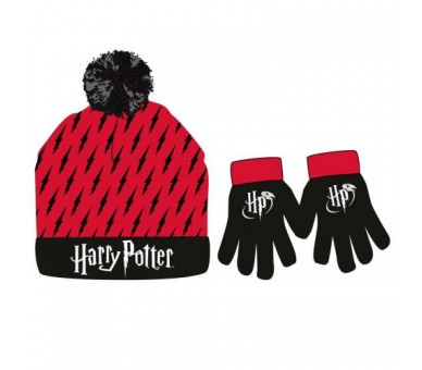 Harry Potter Set Guanti e Berretta Rosso/Nero