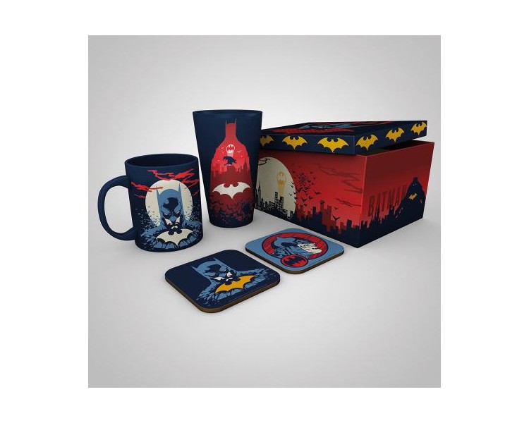 DC Comics Gift Set Bicchiere/Tazza/Sottobicchieri Glow