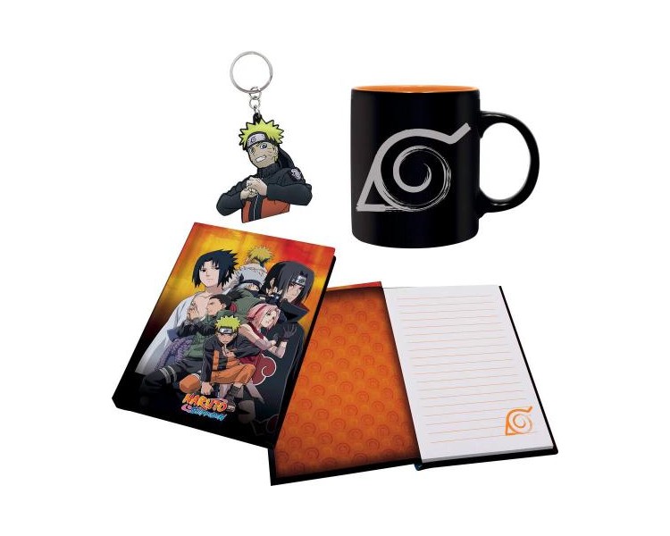 Naruto Shippuden Gift Set Tazza/Portachiavi/Notebook: Naruto