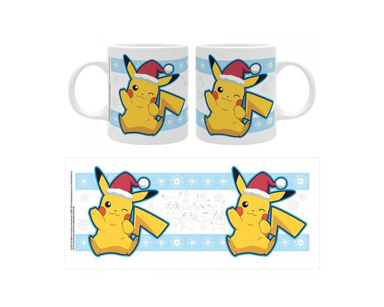 Tazza Pokemon Pikachu Santa Christmas 320ml (gt5)