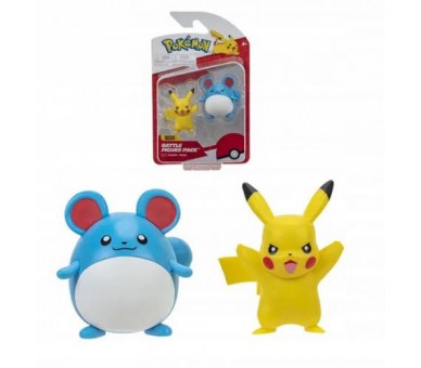 Pokemon Battle Mini Figure 2-Pack Marill & Pikachu 5cm