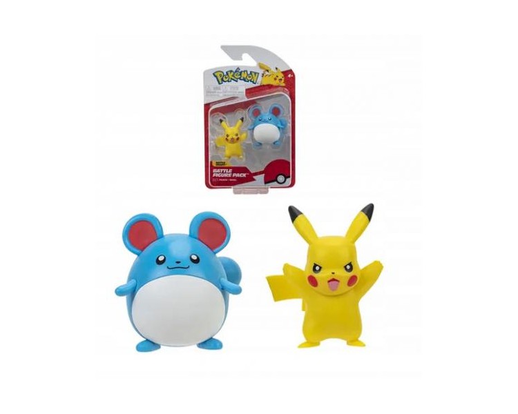 Pokemon Battle Mini Figure 2-Pack Marill & Pikachu 5cm