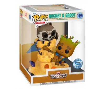 Funko POP! Moment GOTG Rocket/Groot Beach Day (1089) EXM