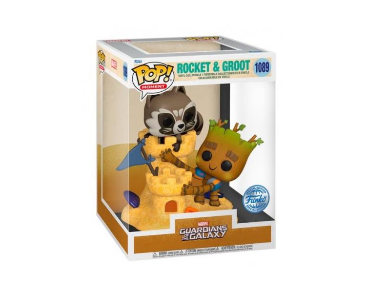 Funko POP! Moment GOTG Rocket/Groot Beach Day (1089) EXM