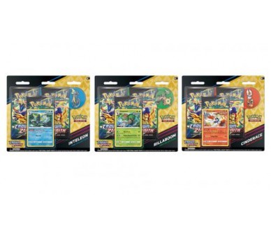 Pokemon Pin Box (Mult 3) Rill/Cind/Inteleon Crow Zenit