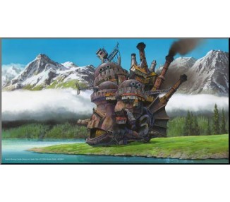 Wooden Wall : Howl's Moving Castle Art Movie Poster 38x21cm