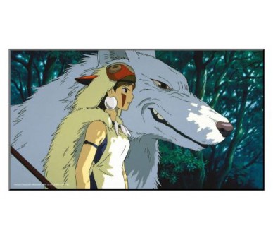 Wooden Wall Studio Ghibli Art Princess Mononoke 38x21cm