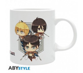 Attack on Titan Tazza 320ml Subli Chibi Trio