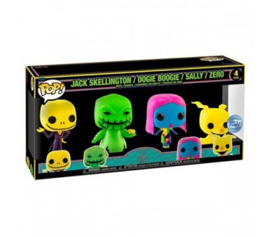 Funko POP! TNBC: Jack/Oogie/Sally/Zero 4PK EXM BLKLT (fk6)