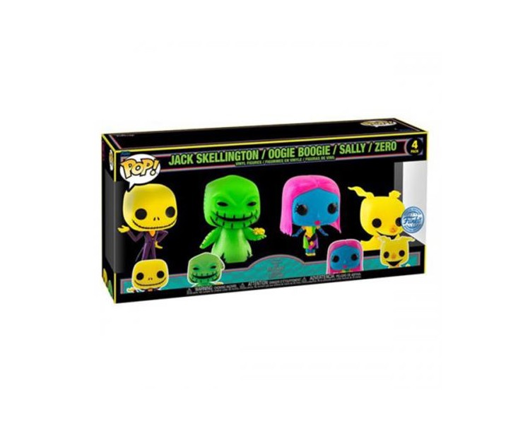 Funko POP! TNBC: Jack/Oogie/Sally/Zero 4PK EXM BLKLT (fk6)