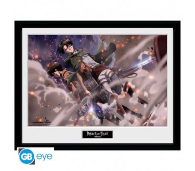 Framed Poster Attack on Titan : Smoke Blast (30x40)