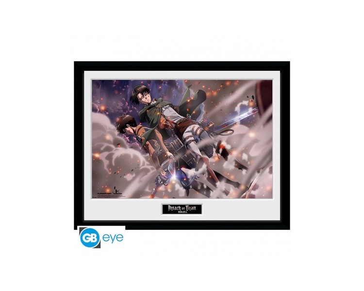 Framed Poster Attack on Titan : Smoke Blast (30x40)