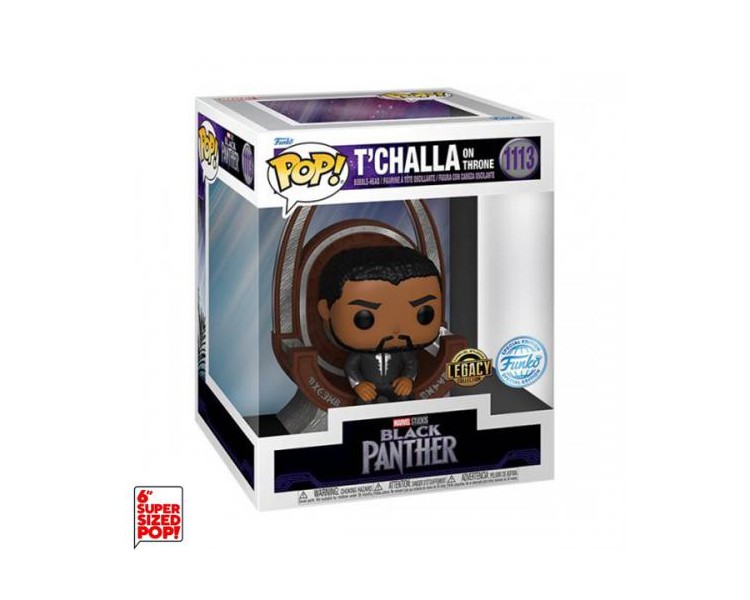 Funko POP! Black Panther: T'Challa on Throne (1113) DLX EXM