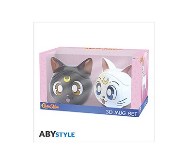 Sailor Moon Gift Set Tazza 3D: Luna & Artemis