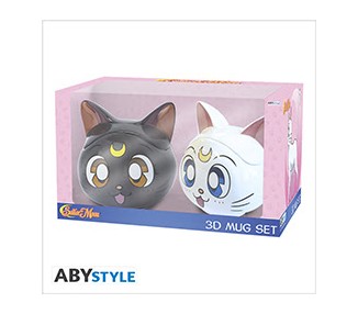 Sailor Moon Gift Set Tazza 3D: Luna & Artemis