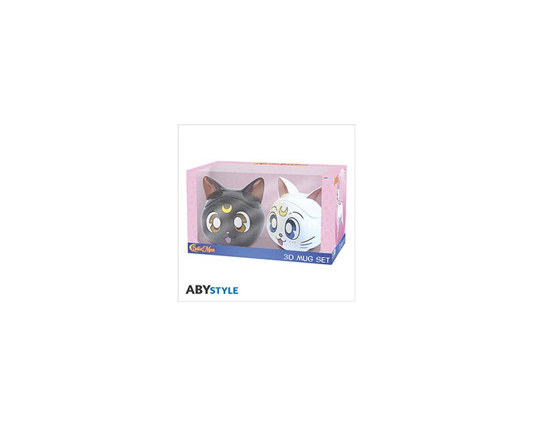 Sailor Moon Gift Set Tazza 3D: Luna & Artemis