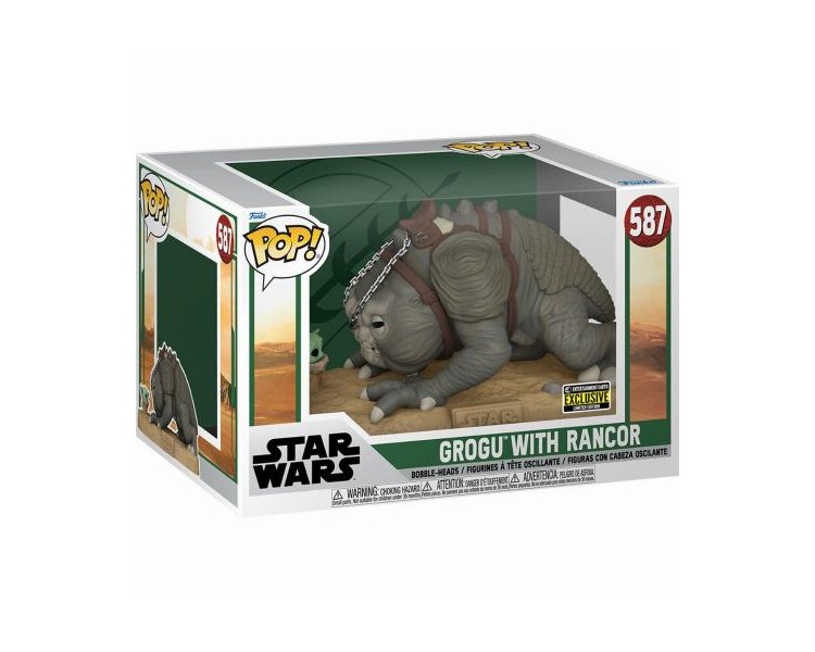 Funko POP! SW The Mandalorian Grogu w/Rancor (587) EXM