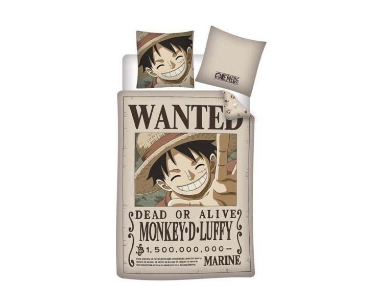 One Piece Copripiumino Microfibra : Wanted 140x200cm