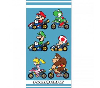 Super Mario Telo Mare Cotone : Mariokart 140x70cm