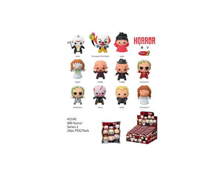 Horror S2 Bag Clip (24pz) Blind Box Display 6cm